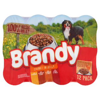 Brandy Chunks in Jelly Poultry Variety Dog Food 395g (Pack of 12)