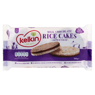 12 x Barritas de arroz cubiertas de chocolate con leche Kelkin 100 g