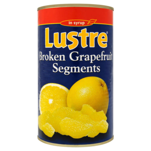 12 x Segmentos de pomelo roto Lustre en almíbar 1,25 kg