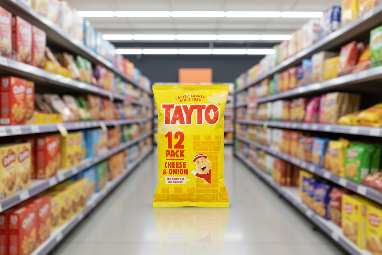Tayto Käse & Zwiebel Chips 48 x 25g (4x12er Pack)