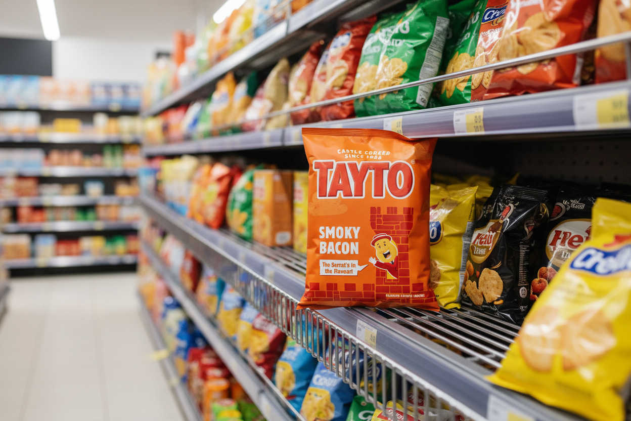Tayto Smoky Bacon Crisps 32.5g – 32 Pack | Northern Irish Crisps