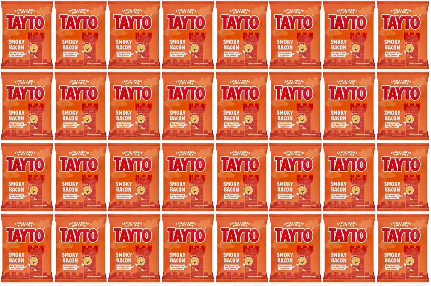 Tayto Smoky Bacon Crisps 32.5g – 32 Pack | Northern Irish Crisps