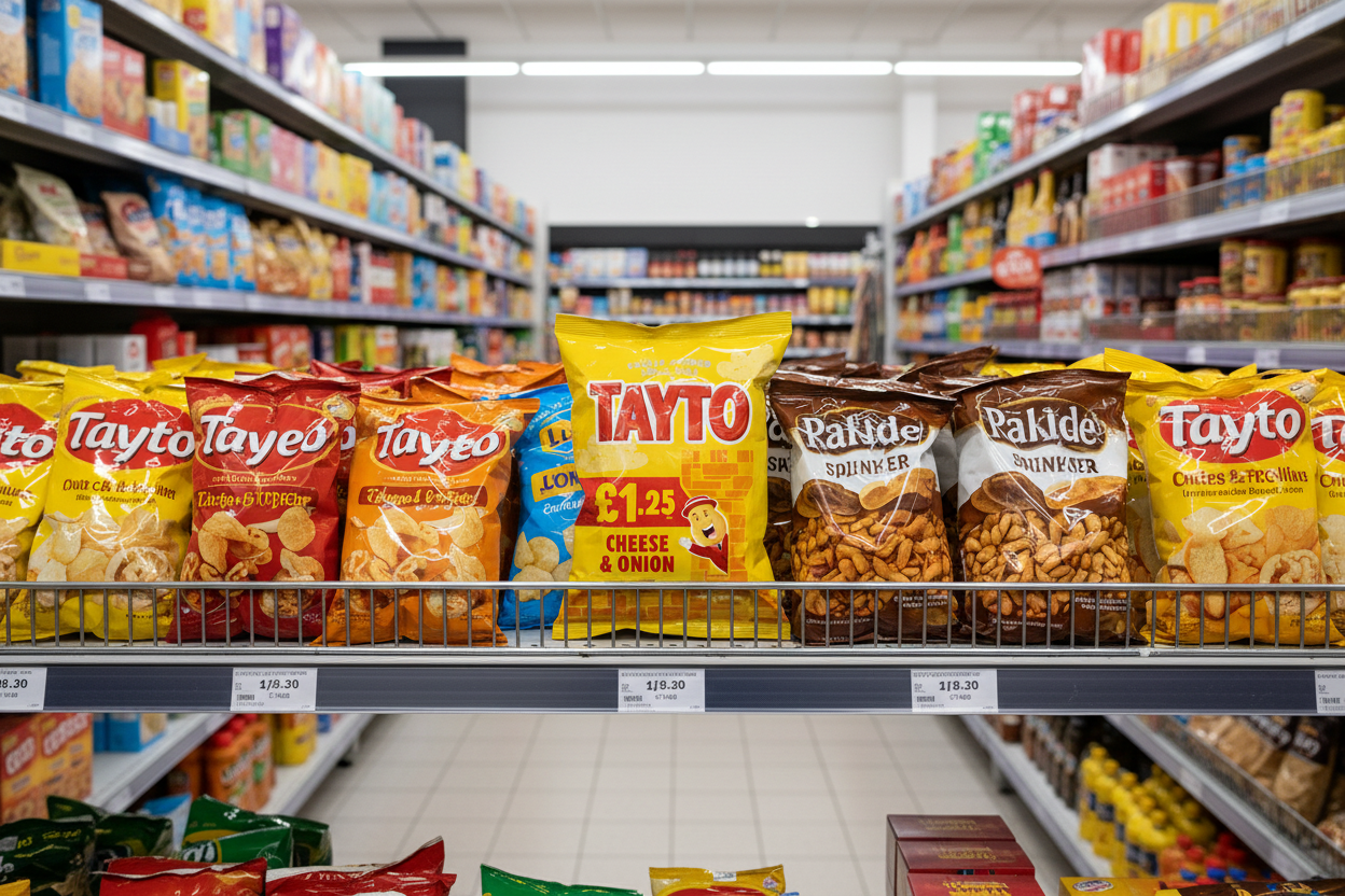 Tayto Käse & Zwiebel Geschmack Chips 65g (20er-Packung)