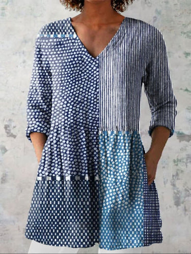 Female Creative Fish Pattern Vacation Style Dress