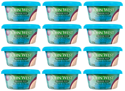 John West Atún al Natural en Salmuera en Tarrina 110g (Paquete de 12)