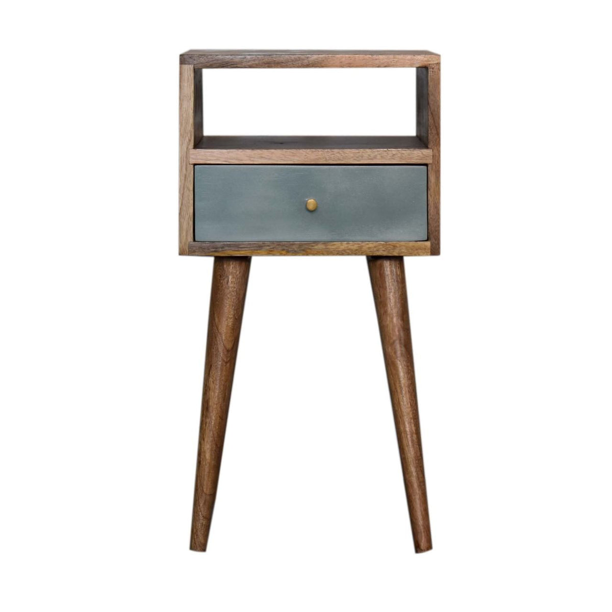 Artisan Mini Duck Egg Green Hand Painted Bedside Table