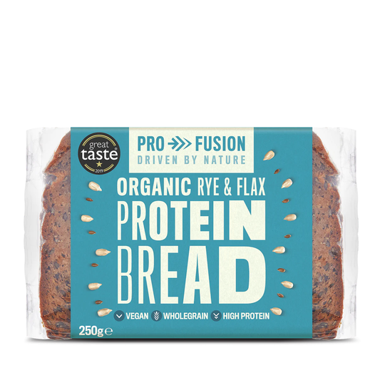 Pan de Proteína Orgánico de Centeno y Lino – 250g (Biona)