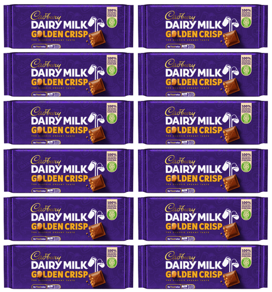 Cadbury Golden Crisp Irish Chocolate Bars, 12 x 54g
