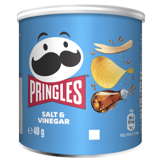 Pringles Patatas Fritas Sal y Vinagre – Paquete de 12 (40g Cada uno)