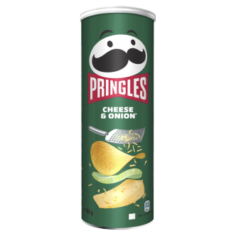 19 x Pringles Cheese & Onion Crisps Can 165G
