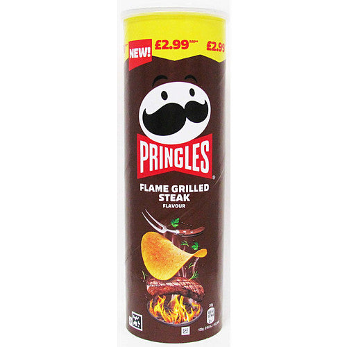 6 x Pringles Flame Grilled Steak - 165g