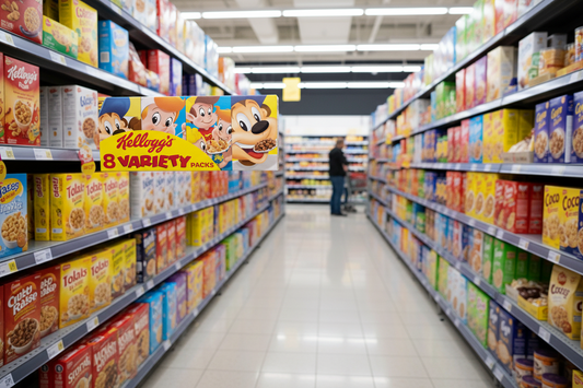 Cereales Kellogg's paquete de 8 variedades – Caja de 12 (196 g cada uno)
