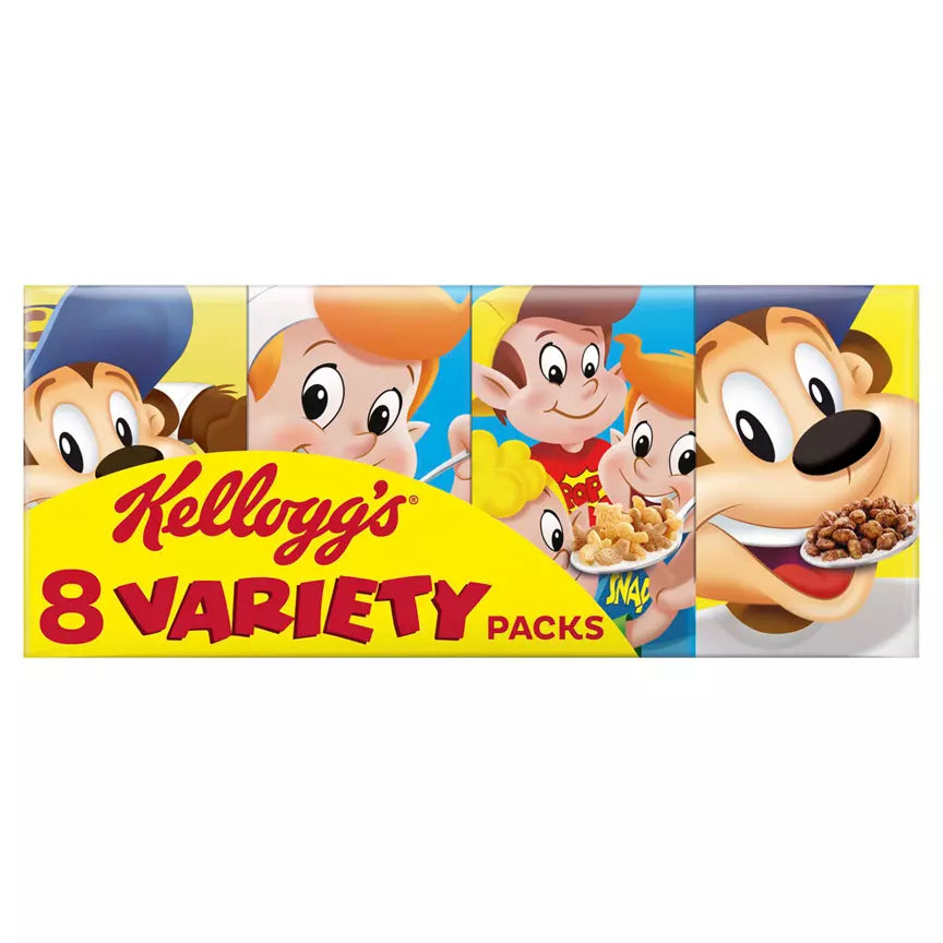 Kellogg’s Müsli 8er-Vielfaltspackung – 12er-Karton (je 196g)