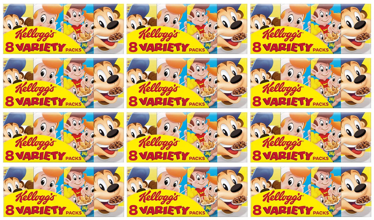 Kellogg’s Müsli 8er-Vielfaltspackung – 12er-Karton (je 196g)