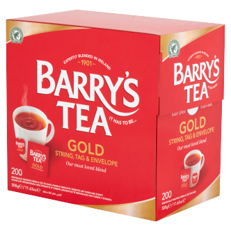 Barry's Gold Blend Teebeutel mit Etikett & Umschlag, 200 Stück