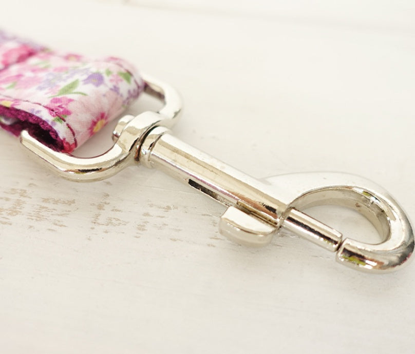 Purple flower dog leash