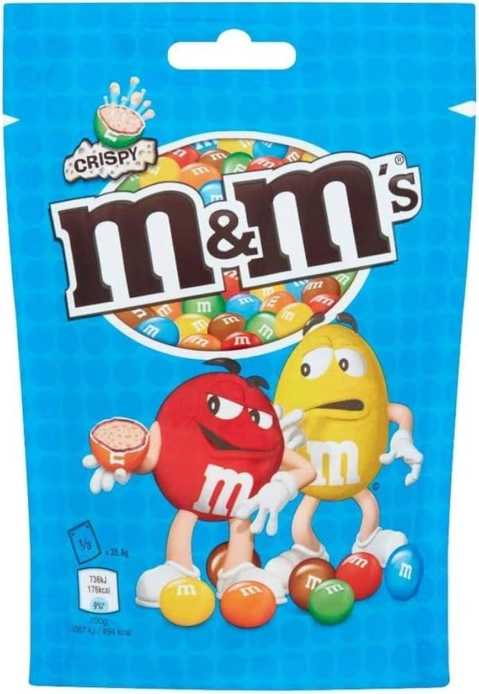 13 x M&M's Crispy Milk Chocolate Beutel - 107g