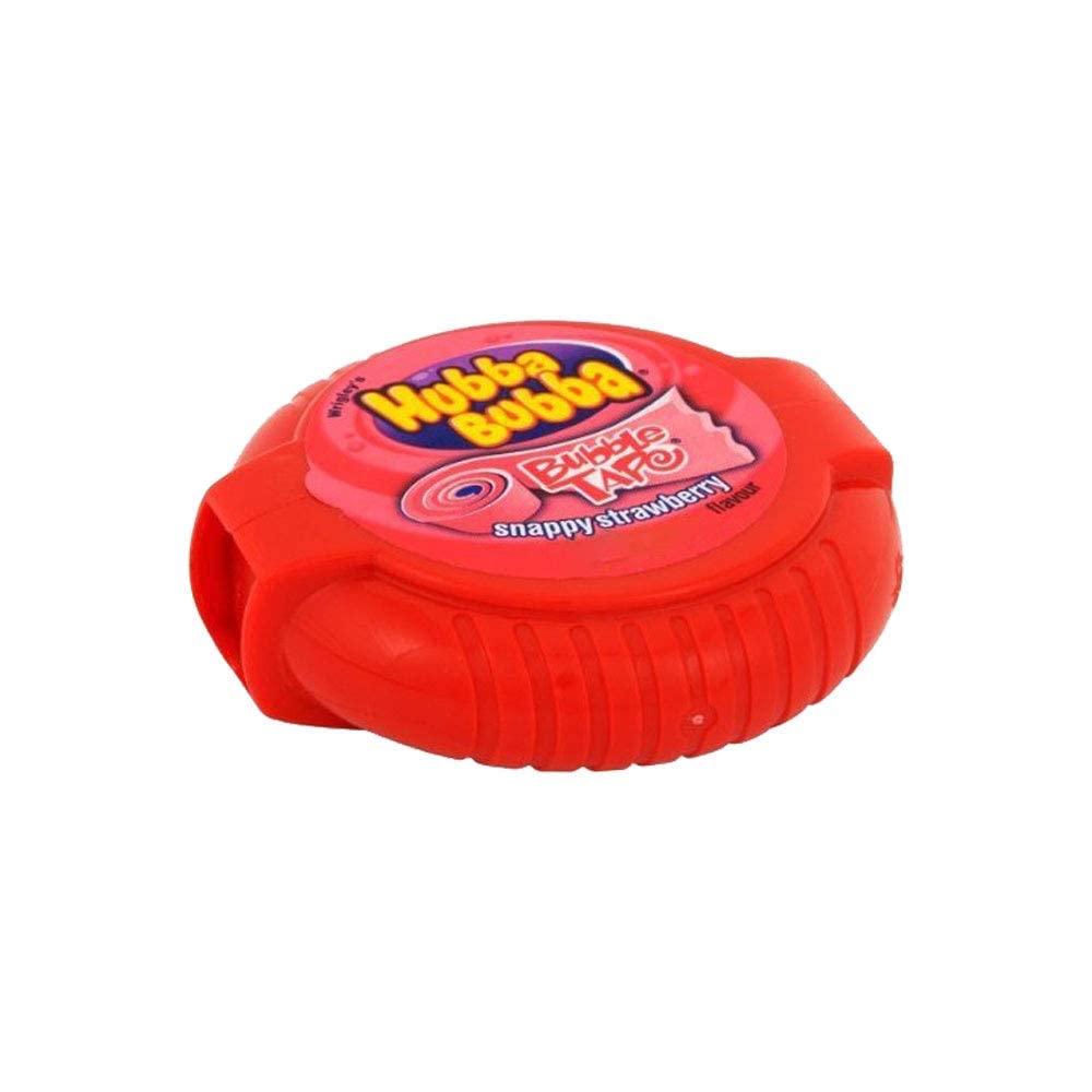 Hubba Bubba Snappy Strawberry Bubblegum Mega Long Tape, 56g ,1 Count (Pack of 1)