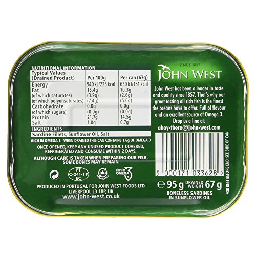 John West Boneless Sardines in Sunflower Oil 95 g