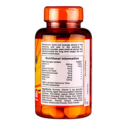 Holland & Barrett Vitamin C and Zinc, 60 Lozenges