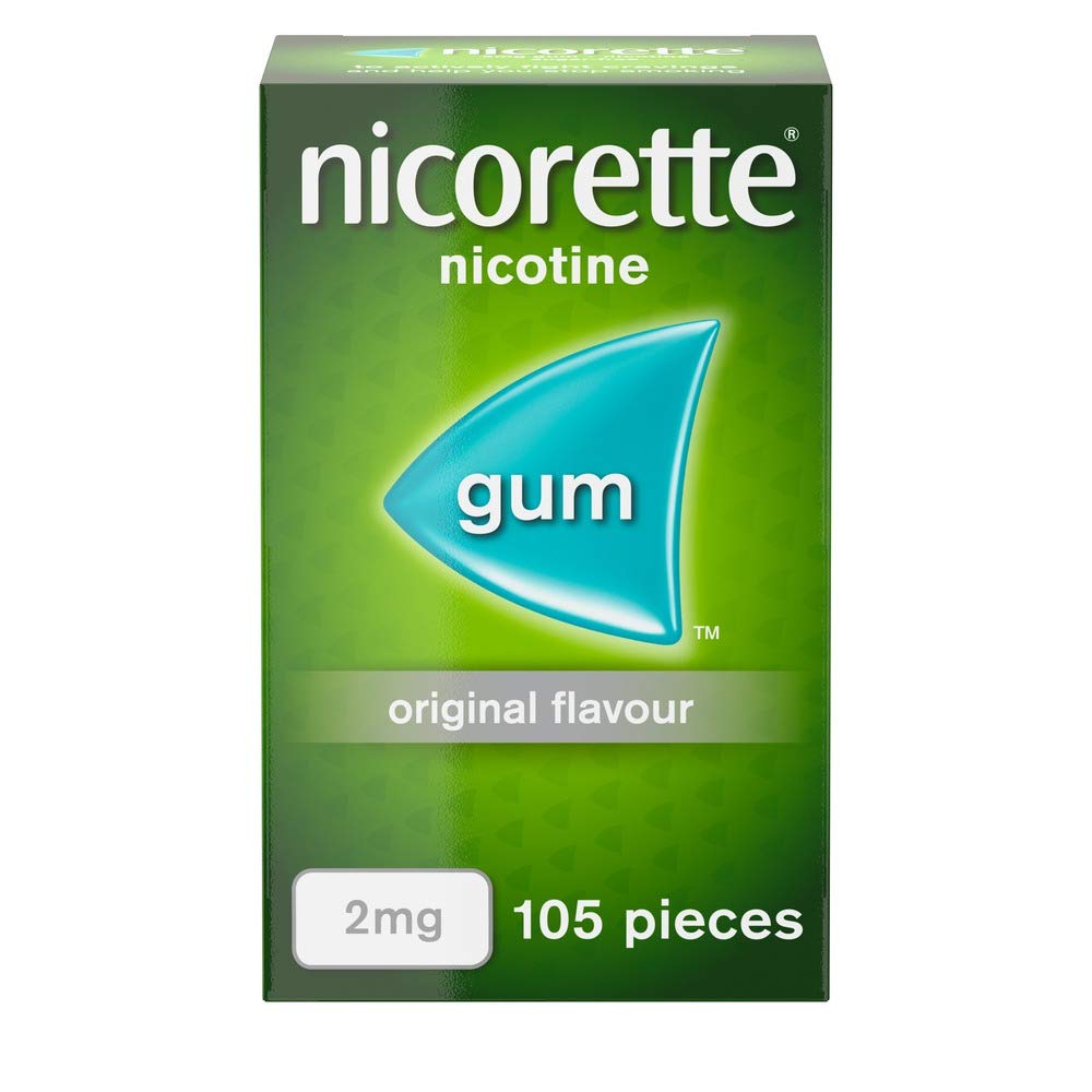 Nicorette Original Gum Nicotine 105 Piece, 2 mg (Stop Smoking Aid)