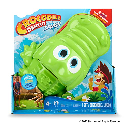 Hasbro Crocodile Dentist Splash – Fun Outdoor Water Games – More Water, More Fun!