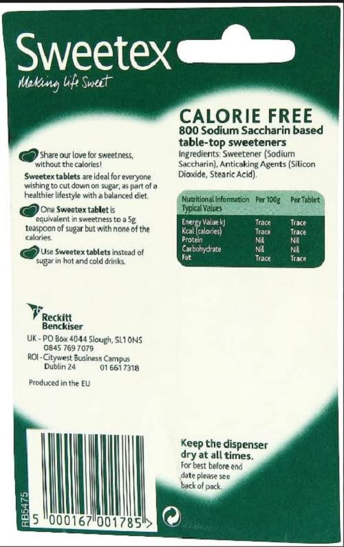 Sweetex Calorie Free Sweetener, Pack of 800