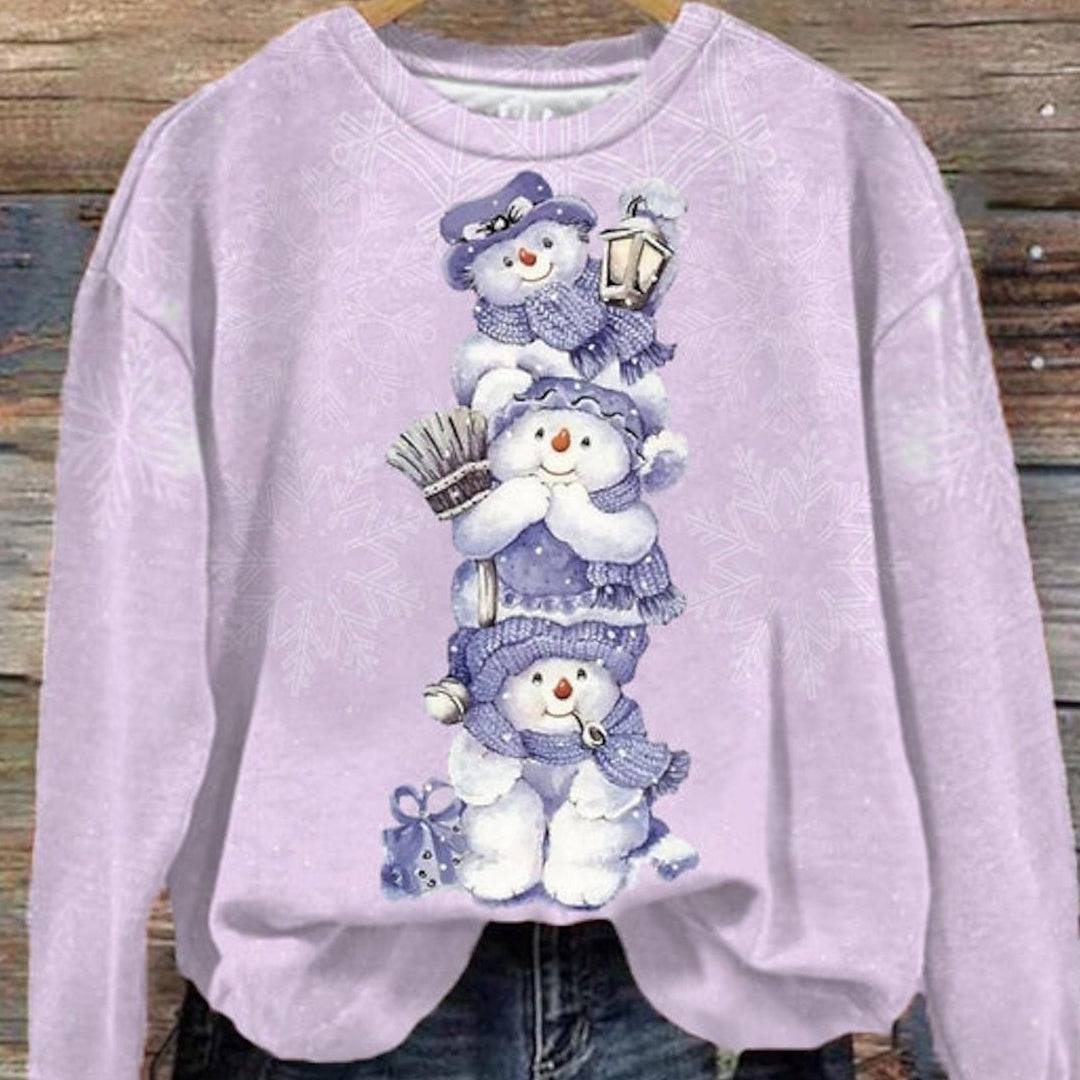 Casual Round Neck Long-sleeved Sweater For Daily Use