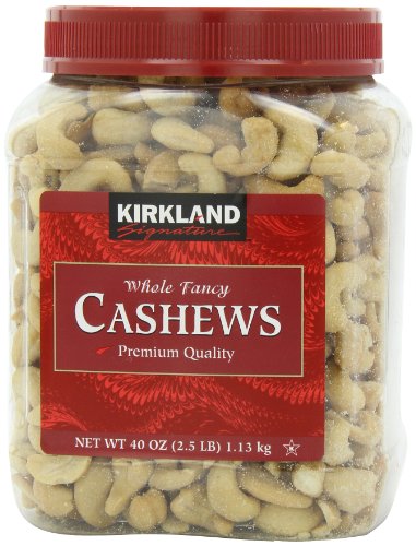 Kirkland Signature Whole Fancy Cashews, 1.13 Kilogram (2.5 Pound)