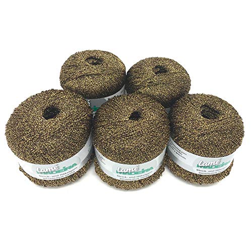 MADEIRA Lamé Metallised Crochet Yarn and Knitting Yarn 5 x 25 g