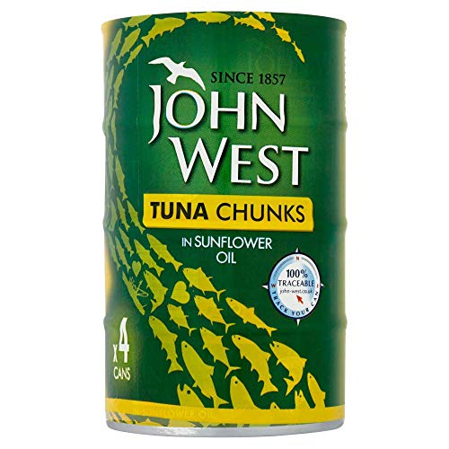 John West Tuna Chunks in Sunflower Oil - Pack of 8x200g