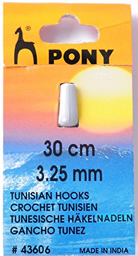Pony Tunisian Crochet Hook, Aluminium,