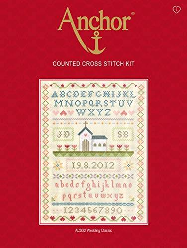 Anchor Cross Stitch Kit: Wedding Classic, Multi-Colour, 20 x 28.5cm