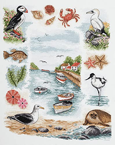 Anchor Counted Cross Stitch Kit, Coastal, (w/h) 35 x 44cm
