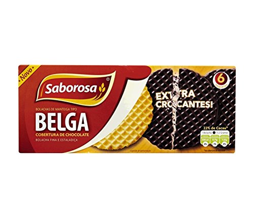 Saborosa Belgian Chocolate-Covered wafers with Packing 198 g