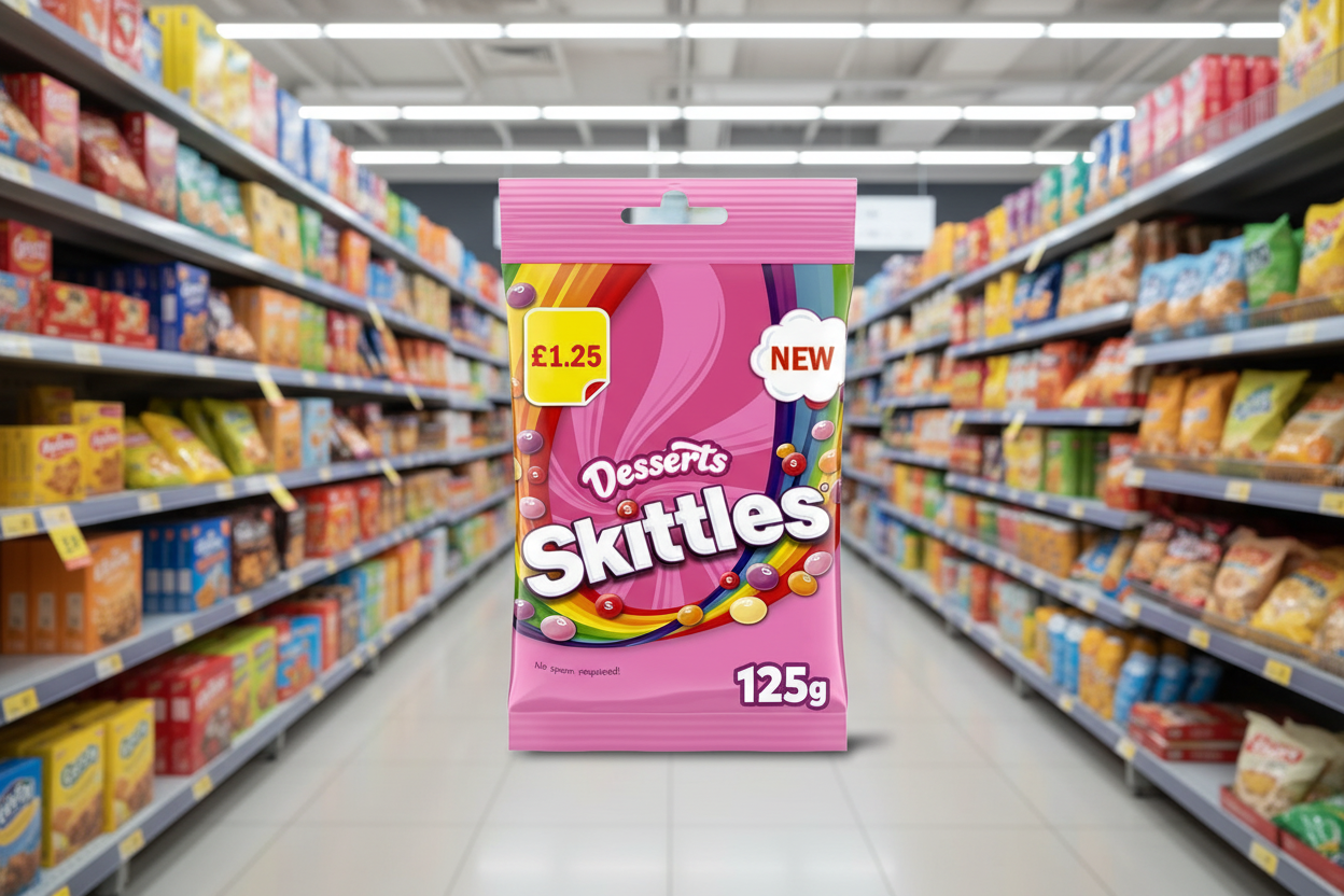 12 x Skittles Desserts Bolsa de caramelos con sabor a postres - 125 g