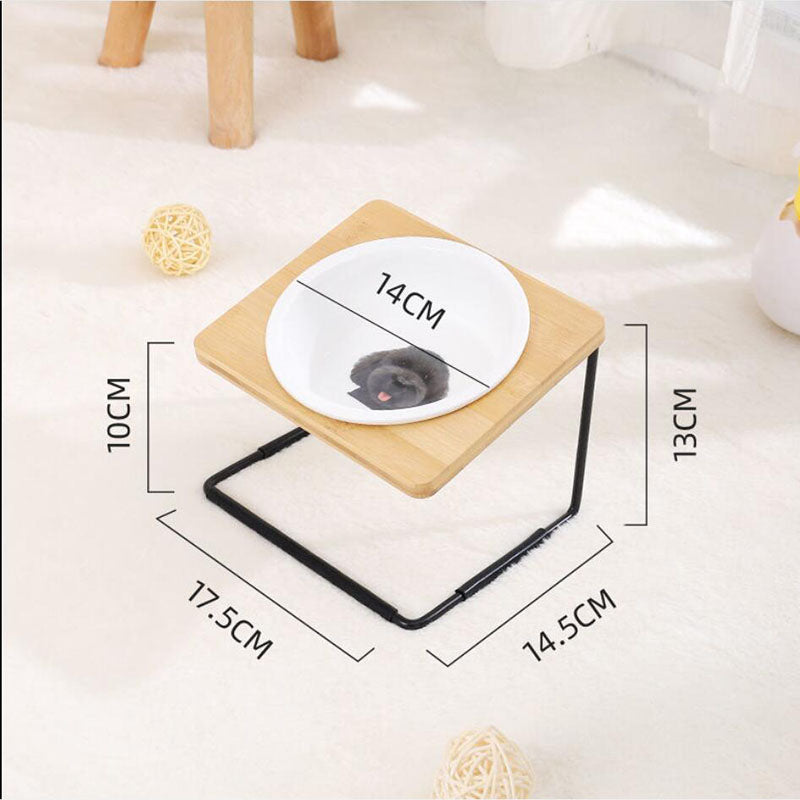 Black-proof Chin And Neck Protection Ceramic Cat Bowl