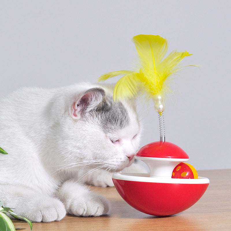 Pet Cat Toy Tumbler Fairy Feather Bell Funny Cat Stick