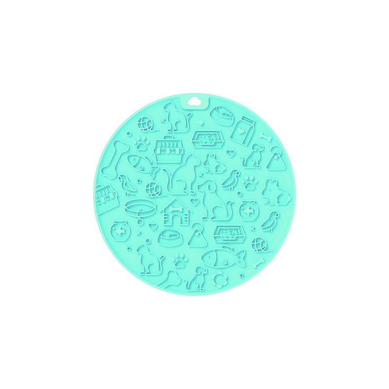 Pet Licking Mat Round Silica Gel Sucker