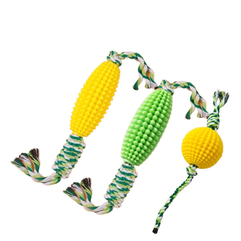 Pet Toy Corn Ball Knot Teething Toys, Large And Small Dog Teeth Cleaning, Biting And Boring Knot Dog Toys