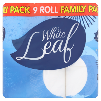 5 x Papel higiénico familiar White Leaf 9