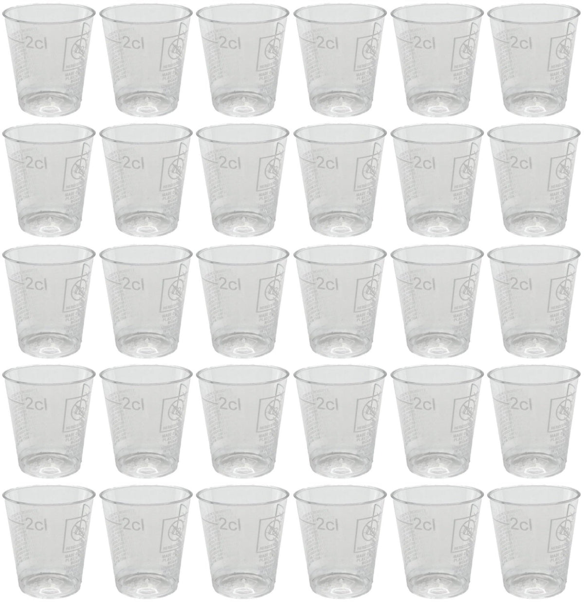 30 x 2Cl Shot Glasses (30X40)