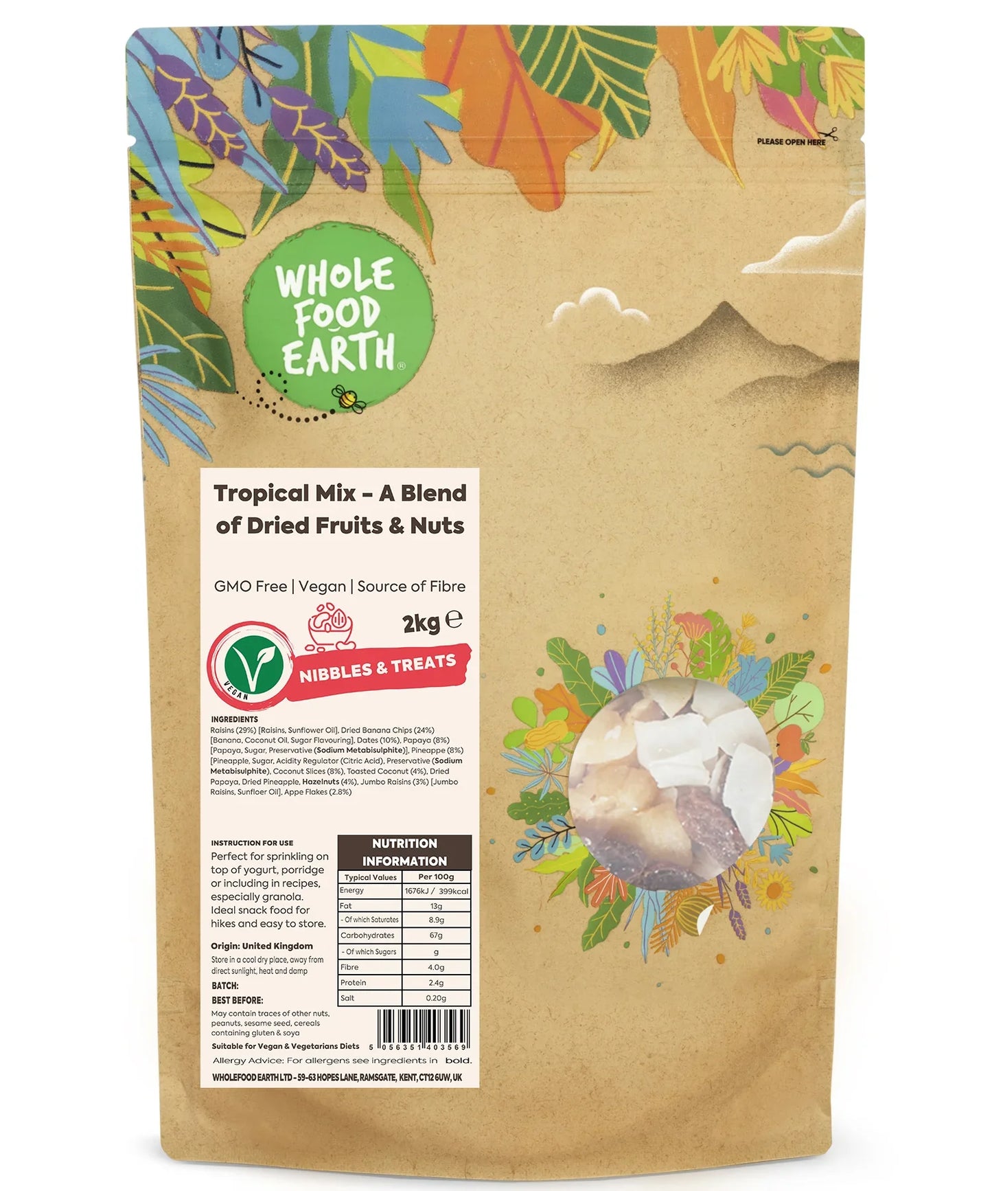 Mezcla Tropical - Una combinación de frutas secas y frutos secos