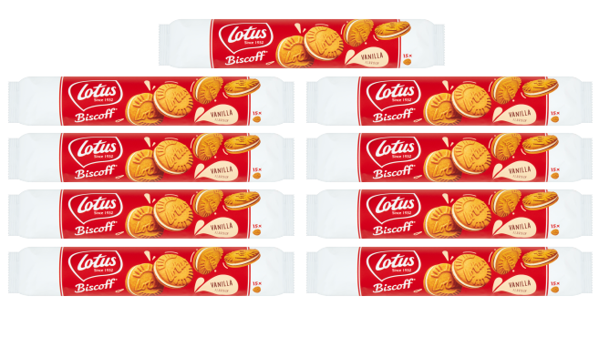 9 x Lotus Biscoff Sándwich Crema de Vainilla 150g