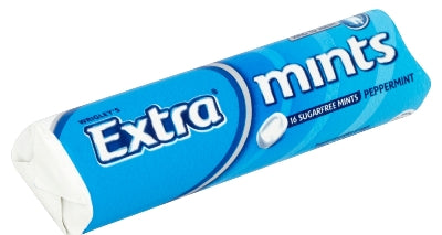 24 X Extra Mints Zuckerfreie Pfefferminz-Rollenpackung 16 Stück