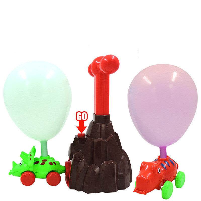 Dinosaur powered balloon car