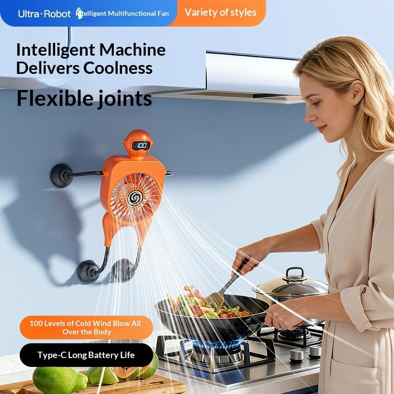 Versatile Robot With Suction-Cup Mini Fan