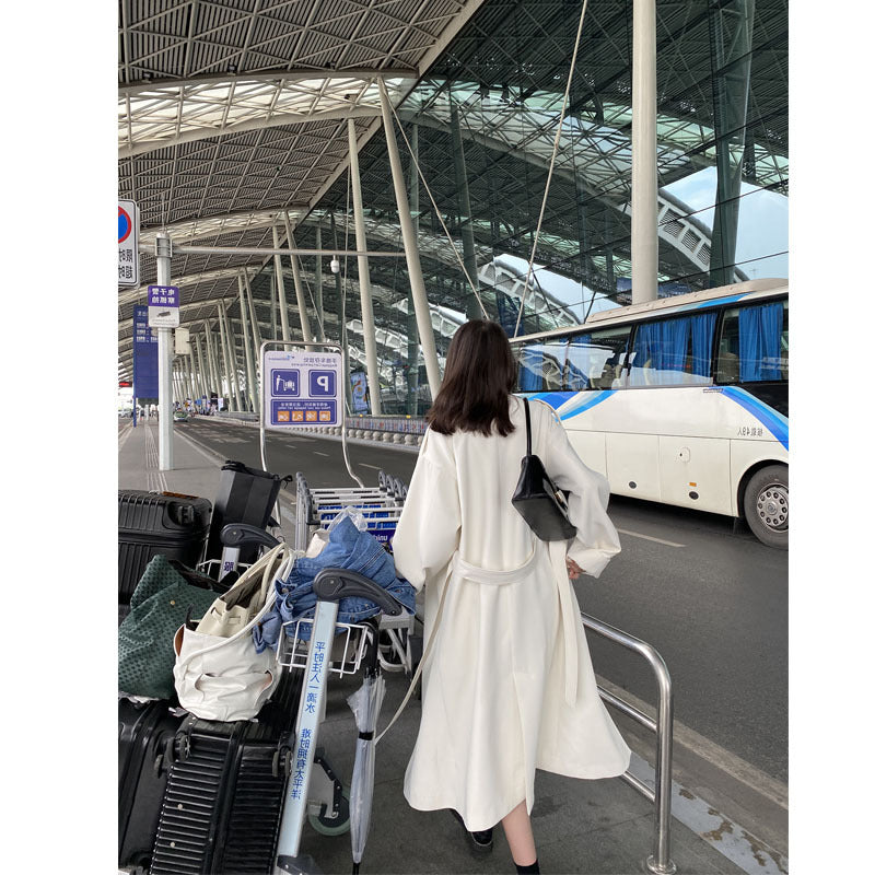 Women's Airport Trench Coat Fashionable Temperament Popular Mid-length