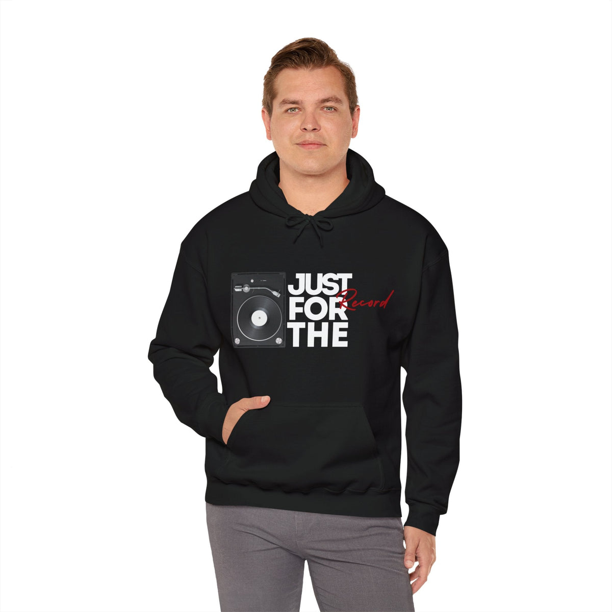 Just for the Record Men's Vinyl Record Hoodie