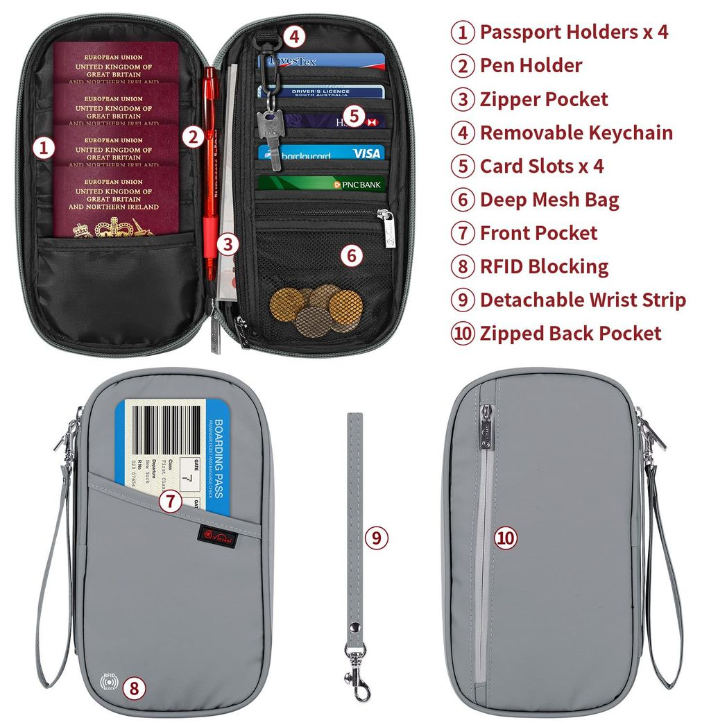 VINSANI DELUXE PASSPORT ORG L GREY 1010324